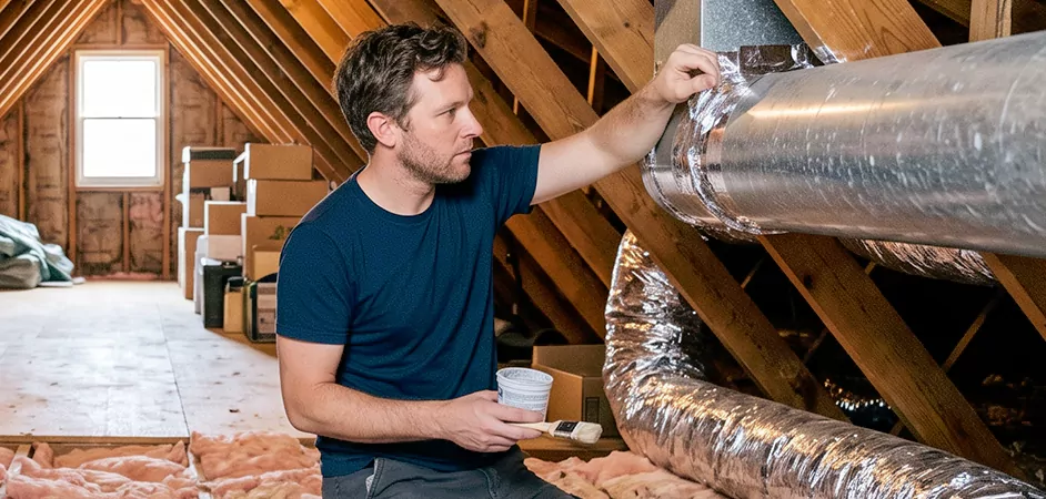 Duct Board Leak Repair in Irvington