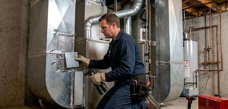 Supply and Return Plenum Repair in Irvington